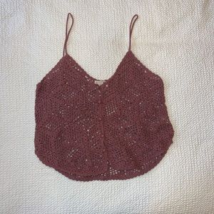 Purple crochet tank top